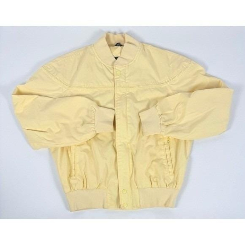 Vintage Knights Bridge Bomber Jacket Men's L 42/44‎ Windbreaker Full Zip Yellow